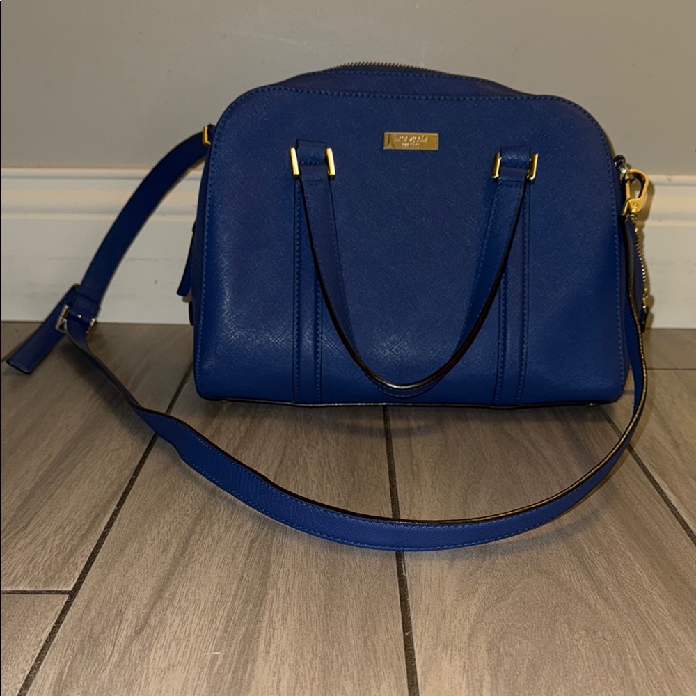 Blue Leather Kate Spade Handbag